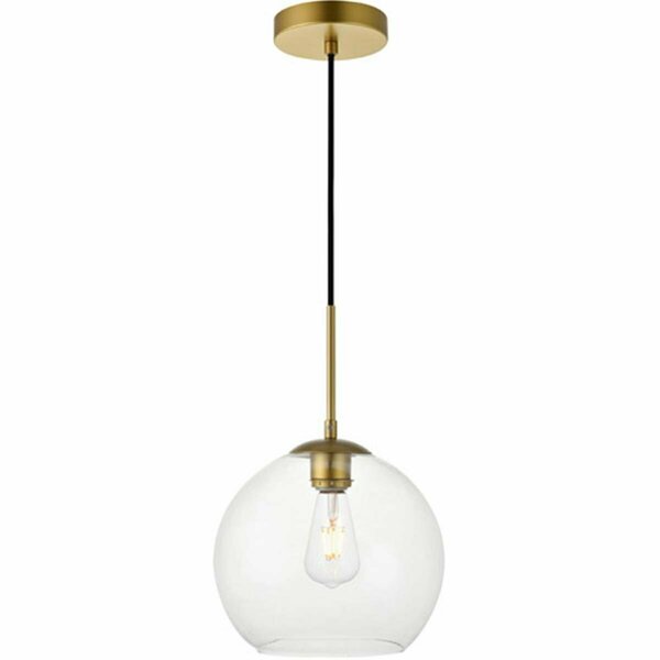 Cling Baxter 1 Light Pendant Ceiling Light with Clear Glass Brass CL2954179